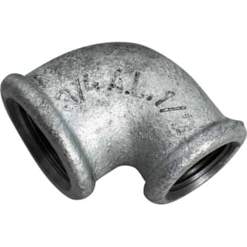 3/4" x 1/2" Galvaniseret vinkel 90° muffe/muffe