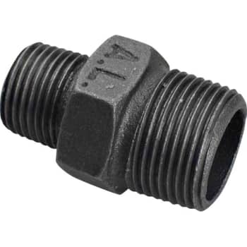 3/4" x 1/2" Sort brystnippel