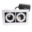 Downlight Dobbelt 230V 20W GU10 - Mat hvid