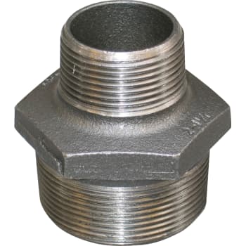 1.1/2" x 3/4" Sort brystnippel