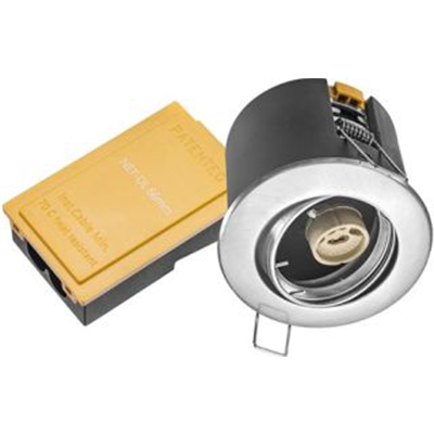 Indbygningsspot 230V GU10 Max 7W LED - børstet