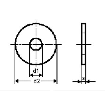 Skærmskive M16, 17 x 50 x 3 mm, A4, DIN 9021