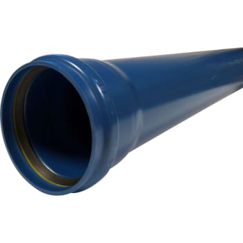 Kaczmarek 160 x 2000 mm blå PVC-regnvandsrør m/mf., SN8, EN 1401
