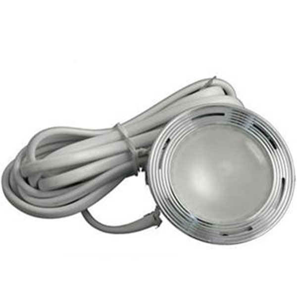 Møbelspot m. buet glas - Max 10W Hvid m. 2m ledn.