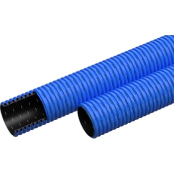 Evodrain 90/76 mm PE-drænrør med 1,4 x 13,20 mm slids, 3 m, blå