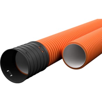 EVOCAB HARD 110/94mm PE-kabelrør m/mf., korr./glat, 6 m, orange (Sælges kun i hele længder)