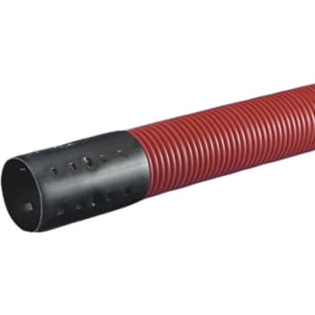 Hekaplast 110/95 mm PE-kabelrør m/muffe, korr./glat, 6 m, rød