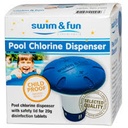 Praktisk klor dispenser med børnesikring