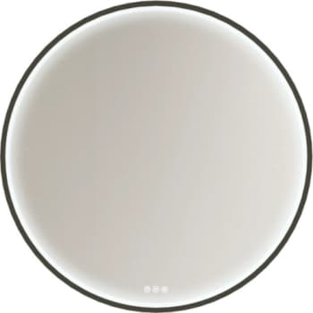 Dansani rammespejl Moon ø90 cm, sort,