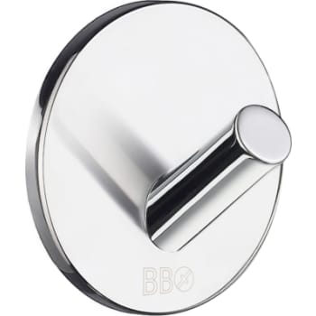 Smedbo beslagsboden enkelkrog, krom stål, selvklæbende, 