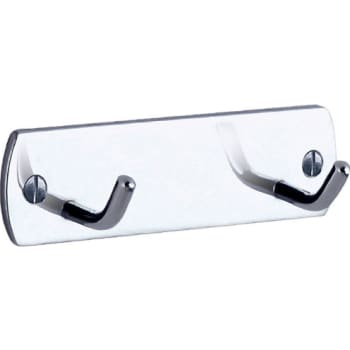 Smedbo beslagsboden dobbelt krog, poleret krom