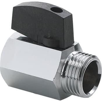 1/2" Securex kuglehane med greb muffe/nippel