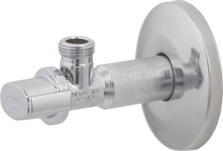 Broen Arcofix vinkelventil n/n 1/2 x 3/8 sc m/roset ø70,lang