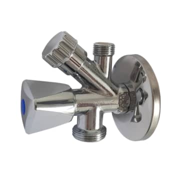 1/2" x 3/8" Stopventil dobbelt krom GDV