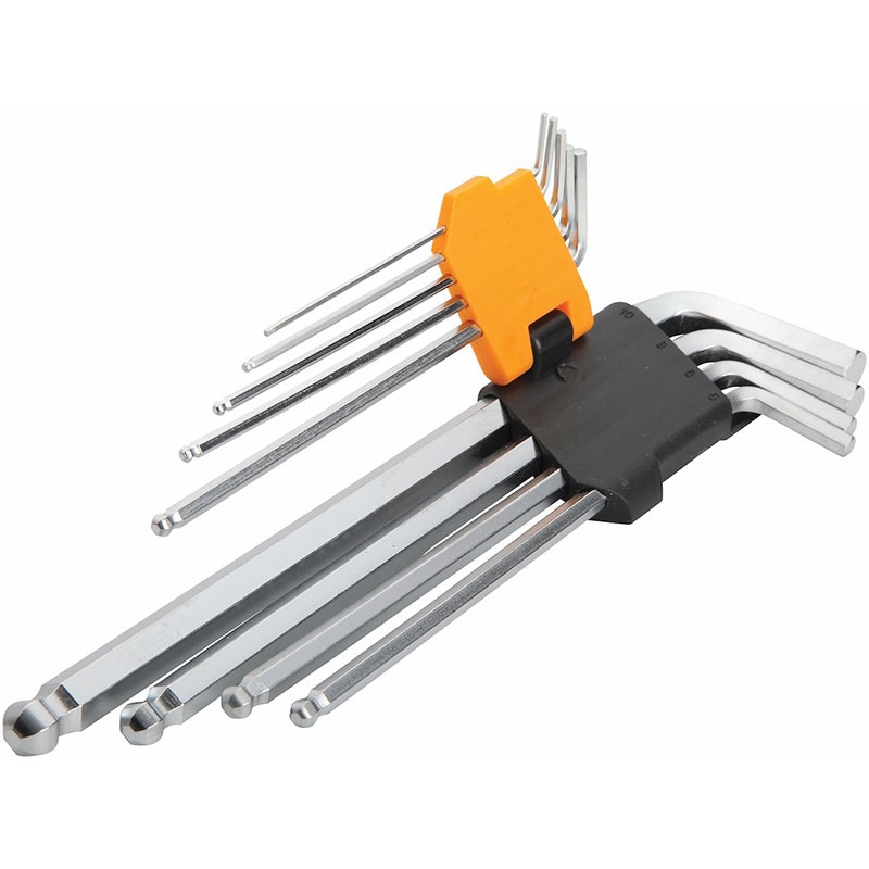 6-kantsnøglesæt, 9 stk. 1,5-10 mm.