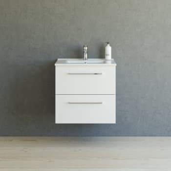 Dansani 61 cm møbelpk. Mido 2 skuffer. vask AMBER, hvid mat