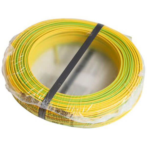 PVL 1x2,5 mm² gul/grøn - 100 meter
