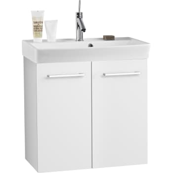 Dansani møbel 60x57,6x35 cm m/låger hvid højglans - uden vask