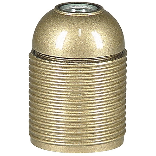 E14 fatning m. udvendig gevind, ujordet - guld