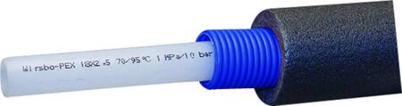 Uponor Combi Pipe RIR isoleret i rulle hvid/grå 15x2,5 25/20 48x10, 50m