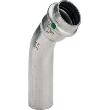 28 mm Bøjning Sanpress Inox 45° muffe/nippel