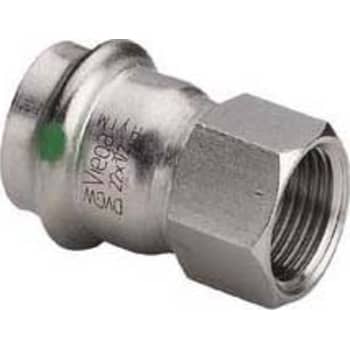 15 mm x 1/2" Overgang Sanpress Inox muffe/muffe