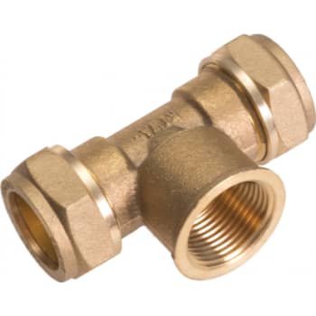 Conex 28x3/4"x28 tee mf   godkendt til pex og kobber