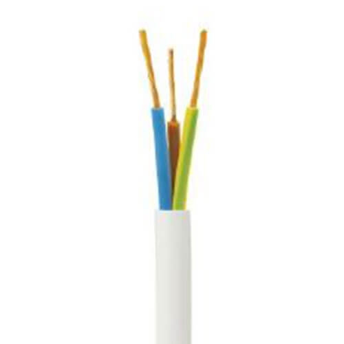Downlight ledning 3x1,5mm² hvid 90°C - 100 m.