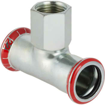 22 x 1/2" x 22 mm Tee FZ muffe/muffe Mapress