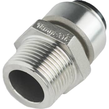 Roth overgang 15 x 1/2" nippel, indstikfittings i rustfri stål