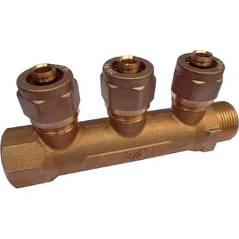 GP Fordelerrør 3-vejs muffe/nippel 3/4" x 15 mm