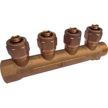 GP Fordelerrør 4-vejs muffe/nippel 3/4" x 15 mm