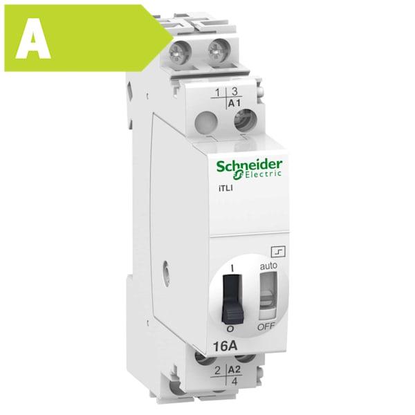 Kiprelæ iTLI 16A 1NO+1NC 230/240VAC Bredde 18mm