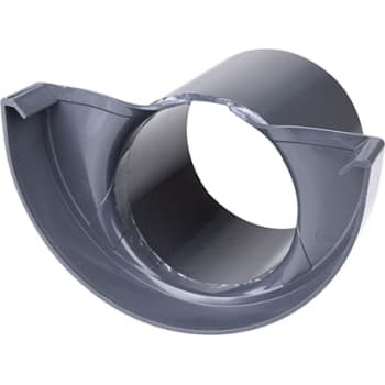 Plastmo endebund 11" med Ø75mm tud,  grafit
