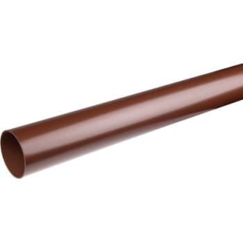 Plastmo nedløbsrør, Ø75mm, brun, 6 meter