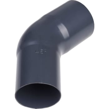 Plastmo bøjning Ø75mm 45° grafit