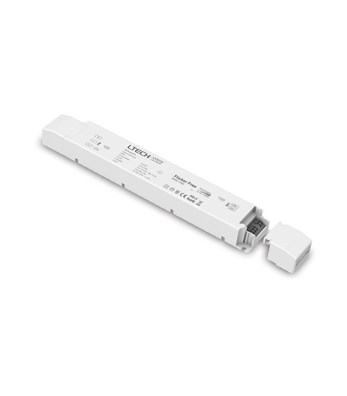 LTech 75W dæmpbar strømforsyning - 12V DC, 6.25A, Fase+Push-dæmpbar, IP20
