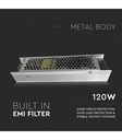 120W strømforsyning - 12V DC, 10A, IP20 indendørs