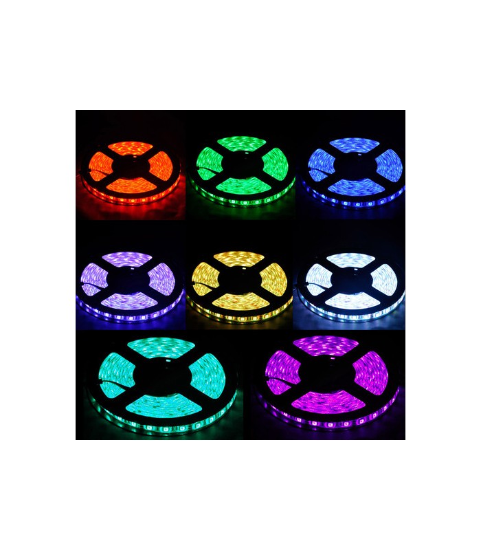 4,8W/m RGB stænktæt LED Strip - 5m