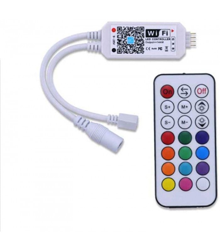 Smart Home RGB controller - Virker med Google HomeAlexa og smartphones, 12V / 24V