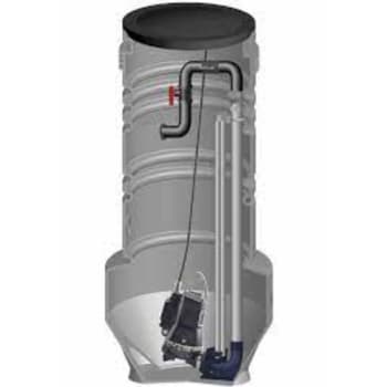 Grundfos 600 x 2000 x 50 mm PE-pumpebrønd t/sort m/SEG Autoadapt
