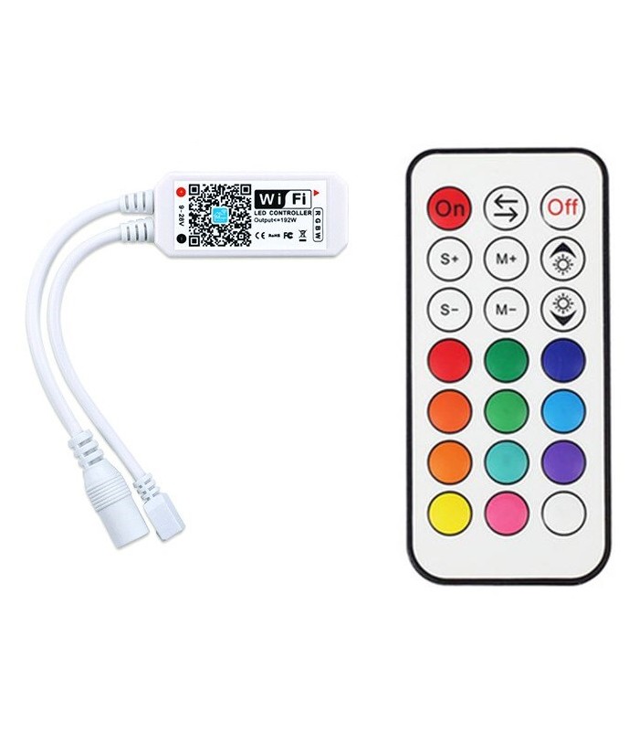 Smart Home RGB+WW controller - Virker med Google Home, Alexa og smartphones, 12V / 24V