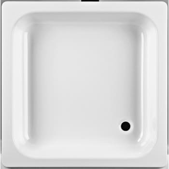 Sofia brusebund 80x80 cm hvid emalje