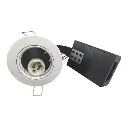 Indbygningsspot 230V GU10  max 7W Led -mat hvid