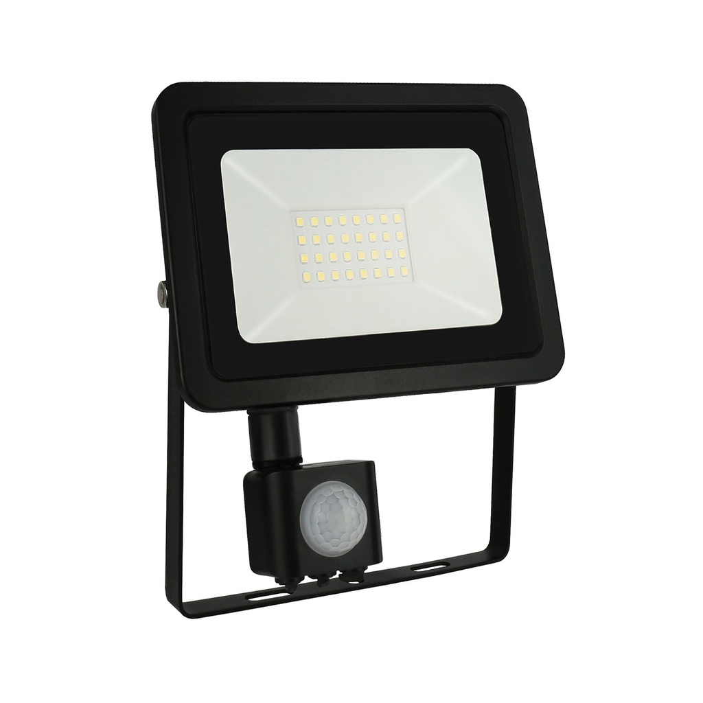 30W LED projektør m. sensor 6000K 2700 Lumen