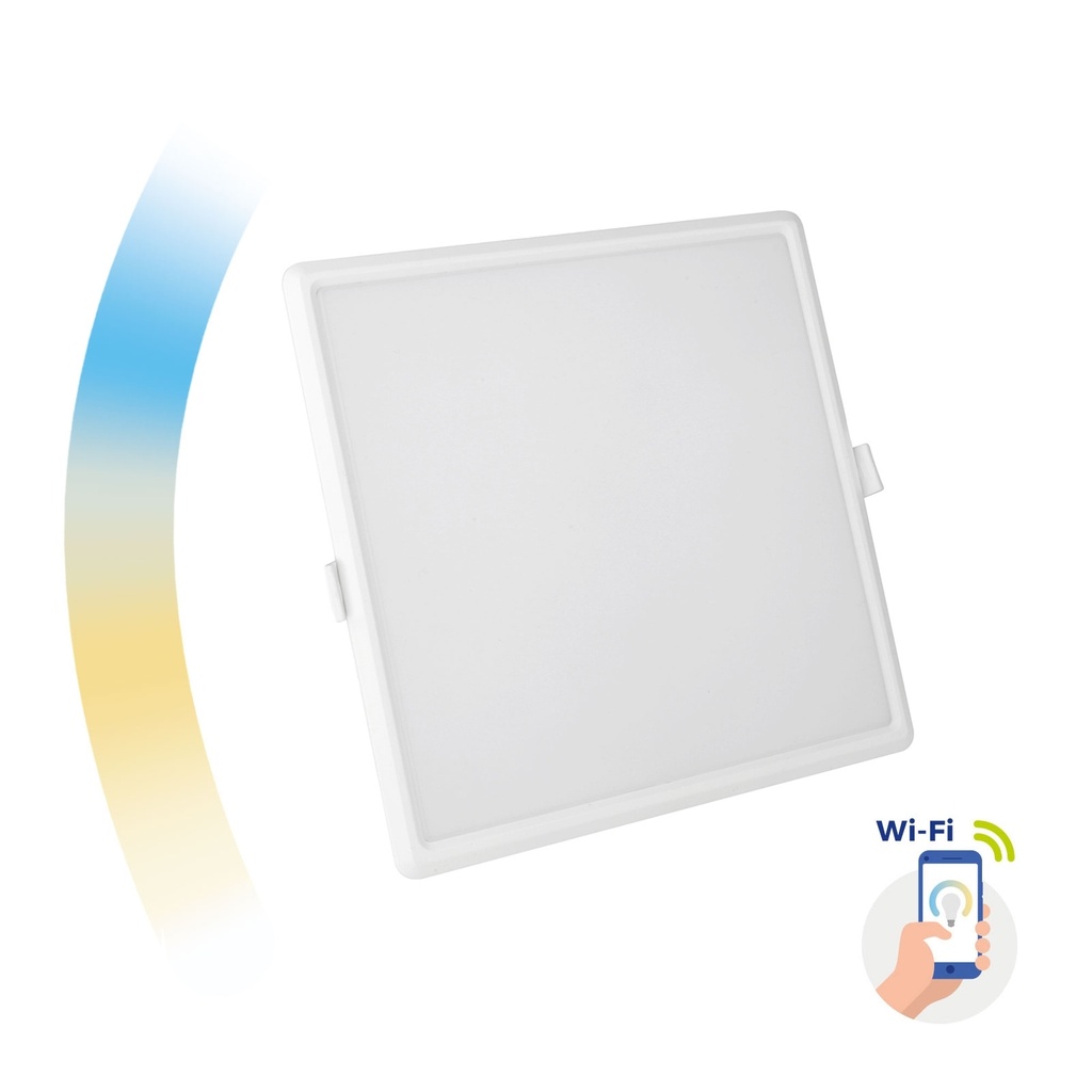 22W Led indbygnings panel 215*215mm med Justerbar kelvin