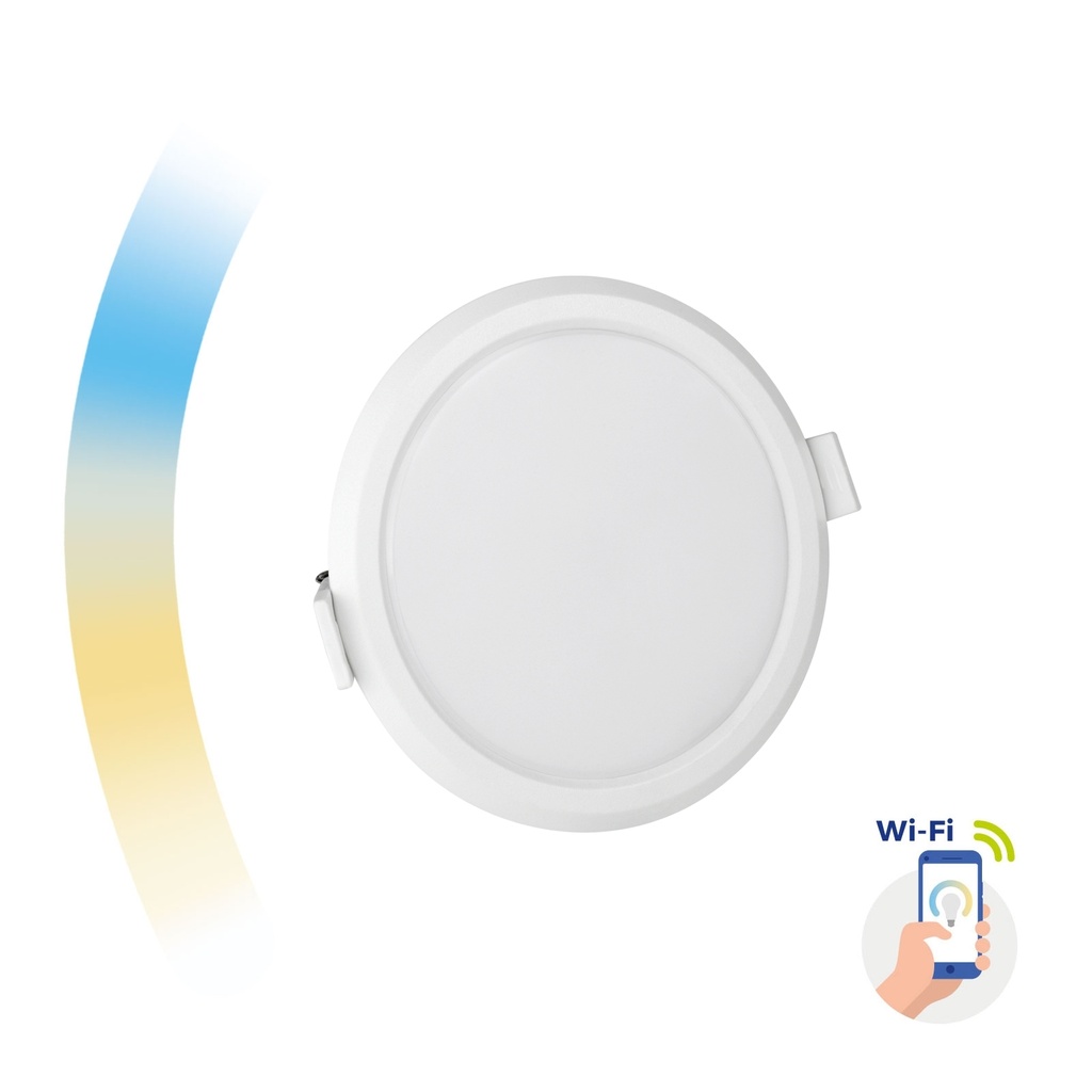 6W Led indbygnings panel Ø 112mm med Justerbar kelvin