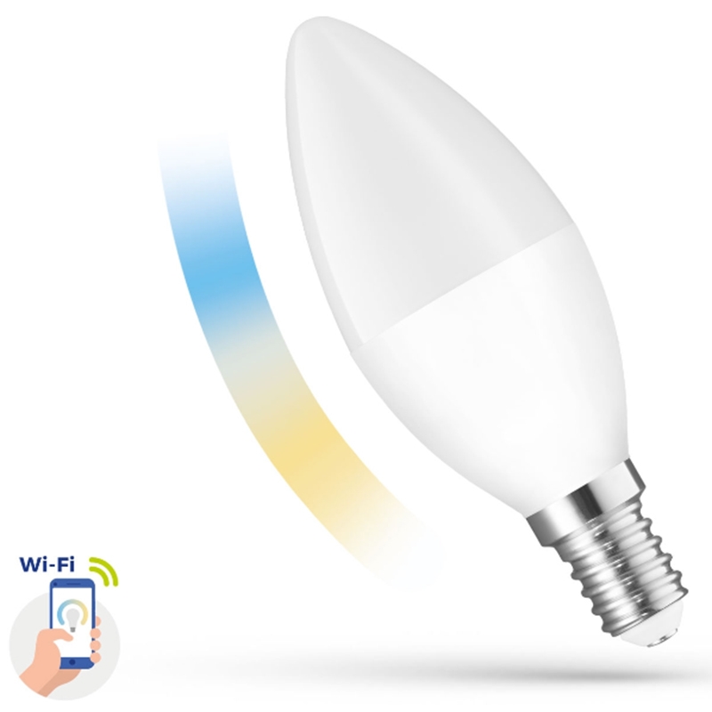 5W Led pære med WI-FI Og justerbar kelvin E14