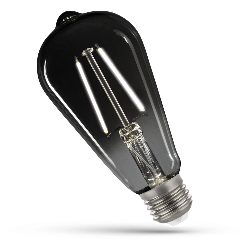 2,5W LED Pære E27 4000K røgfarvet