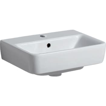GEBERIT håndvask 450x340x170mm hh midt m/overl  porcelæn  white